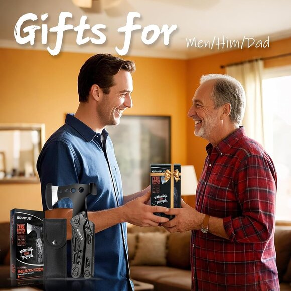 Compact 16-in-1 Survival Multitool with Axe, Knife & Screwdrivers - Perfect Gift - Picture 2 of 7